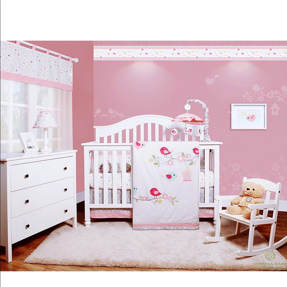 Happy Enchanted Birds Nursery Bedding Set